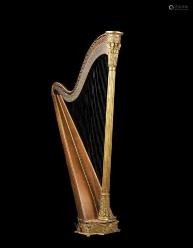 Harp by Jacob & James Erat, London 1830 ca. Grecian mode...