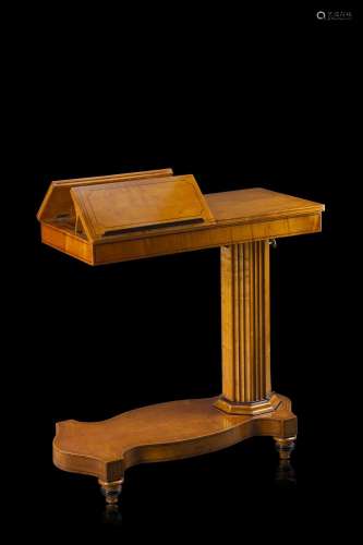 A 19th-century adjustable double bookstand table (cm 82x80x3...
