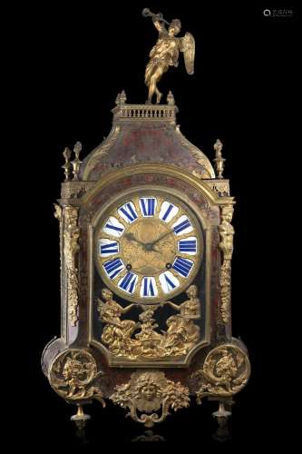 BOUCHERET PARIS Ormolu clock decorated with "Boulle&quo...
