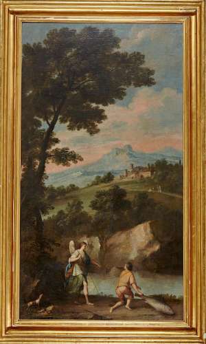 North Italian school, 18th century Tobias and the angel Oil ...