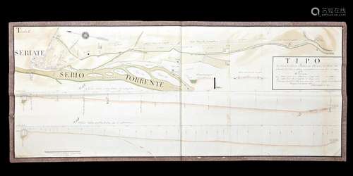 [ROAD MAP] Section of the Brescia postal road from the Seria...