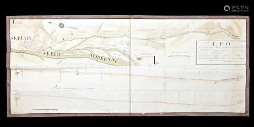 [ROAD MAP] Section of the Brescia postal road from the Seria...