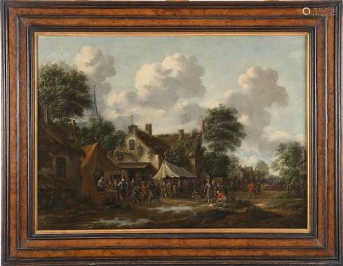 Thomas Heeremans Village scene near a inn Oil on canvas, 60x...