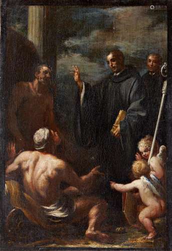 Onorio Marinari Saint Mauro healing the cripples Oil on canv...