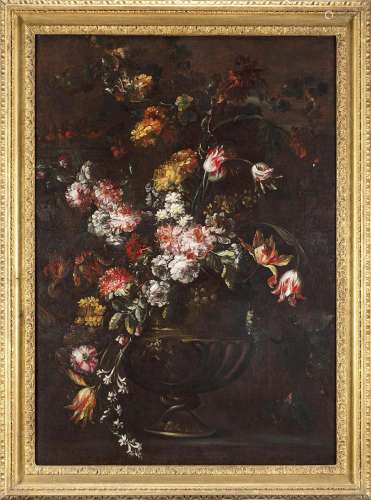 Margherita Caffi Vase of flowers Oil on canvas, 134.5x94.5 c...