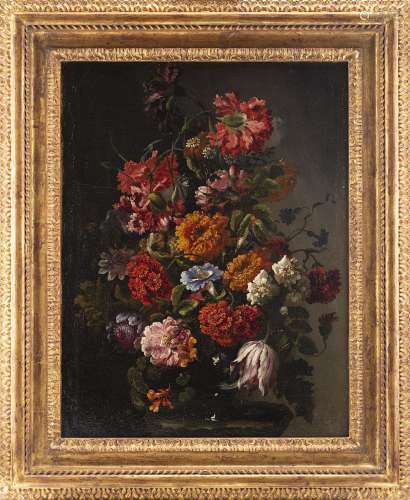 Paolo Porpora (attr.) Vase of flowers Oil on canvas, 65x45.5...