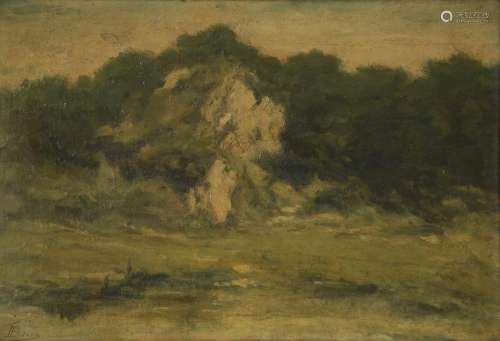 Théodore Baron (1840-1899) Etude de paysage