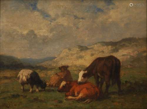 Louis Robbe (1806-1887) Vaches au pâturage