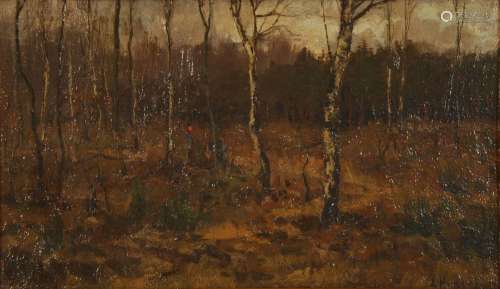 Leon Huygens (1876-1918) Paysage aux bouleaux