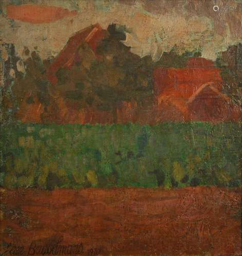 Jean Brusselmans (1884-1953) Paysage avec ferme (1910)