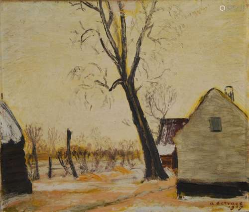 Albert Servaes (1883-1966) Paysage d'hiver