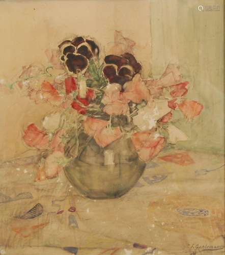 Emile Gastemans (1883-1956) Vase de fleurs
