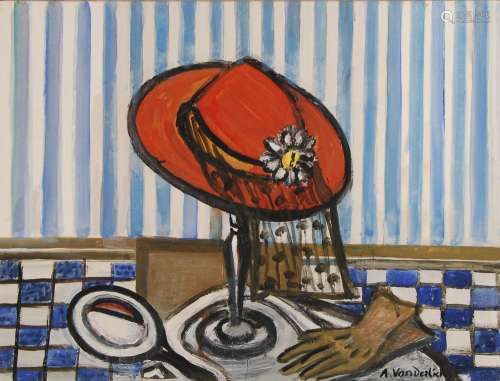 Armand Vanderlick (1897-1985) Nature morte au chapeau