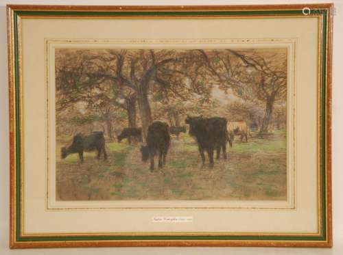 Isidore Verheyden (1846-1905) Vaches au pâturage