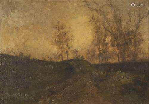 Gustave Den Duyts (1850-1897) Paysage avec arbres