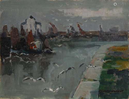 Charles Londot (1886-1968) Bord de canal