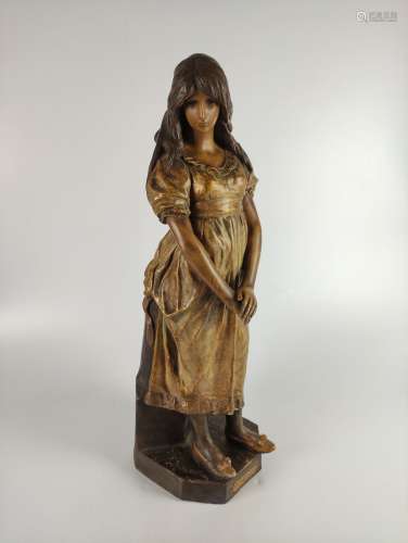 Friedrich GOLDSCHEIDER (1845-1897) Mignon Statue en terre cu...