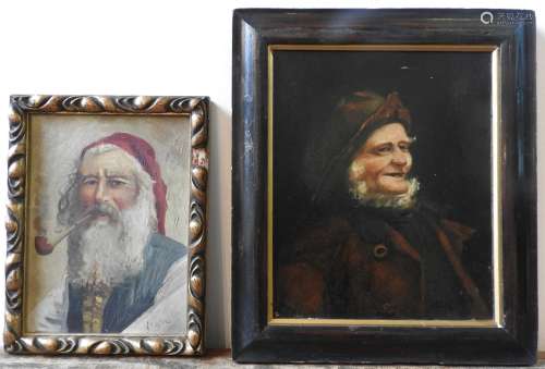 A PORTRAIT OIL PAINTING ON BOARD OF FISHERMAN SIGNED R.CATKO...