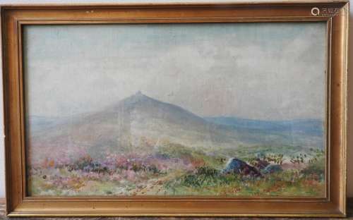 AN EARLY 20TH CENTURY DARTMOOR SCENE OIL PAINTING, SIGNED J....