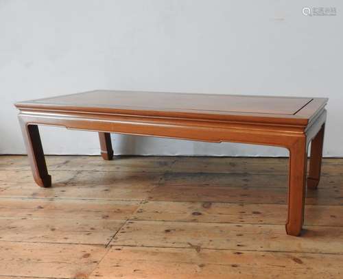 AN ANGLO-CHINESE ROSEWOOD KANG TABLE, produced in Hong Kong ...