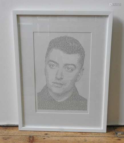 ANNE MARIE SMITH (b.1979) PEN & INK PORTRAIT OF SAM SMITH US...