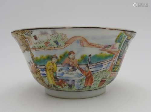 CHINESE EXPORT FAMILLE ROSE BOWL QINALONG PERIOD (1736-1798)...
