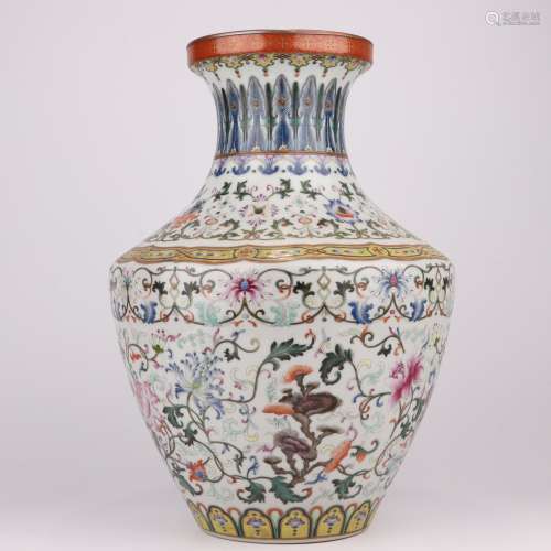 Yangcai Flower Dish-Top Sun Vase