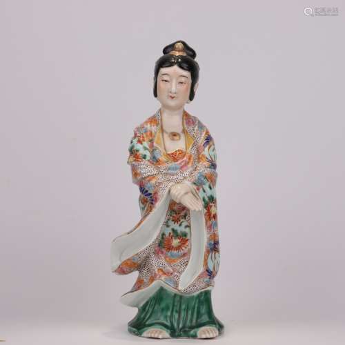 Famille Rose Figurine Of Lady
