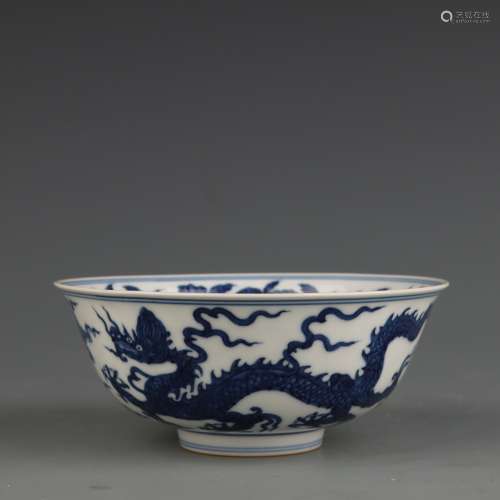Blue And White Floral Bowl