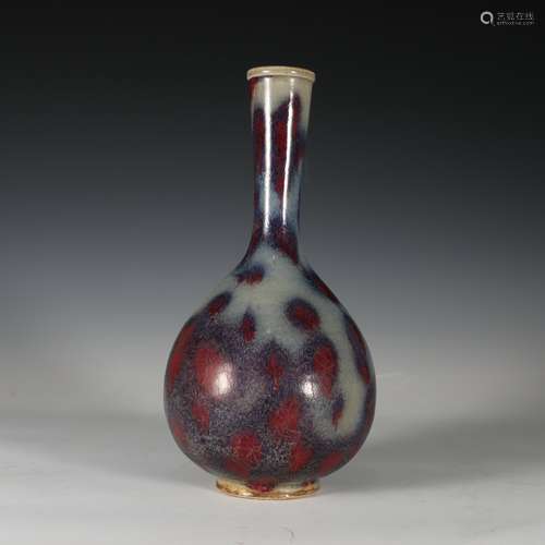 Jun Ware Purple-Splashed  Bottle Vase