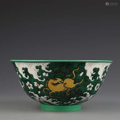 Sancai Glaze Sea Beast Bowl