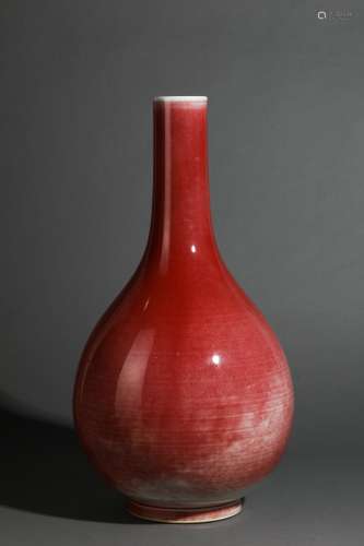 Sacrificial Red Glaze Bottle Vase