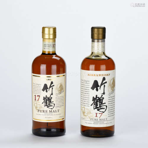 日本老版竹鹤 17 年纯麦威士忌（共二支）
