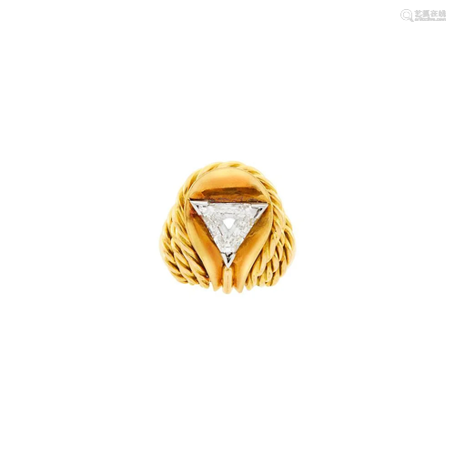 André Vassort Gold and Diamond Ring, France