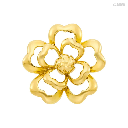 Chanel Gold Flower Clip-Brooch, France