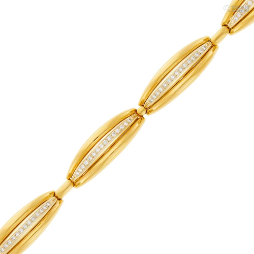 Two-Color Gold and Diamond Bracelet