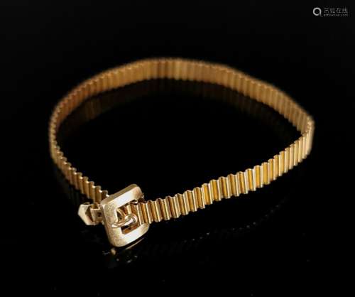 Bracelet ajustable en or jaune, à l'imitation d'une ceinture...