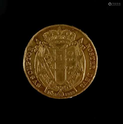 PIèce en or jaune de 80 florins, Léopold II, 1828 32,61 gram...