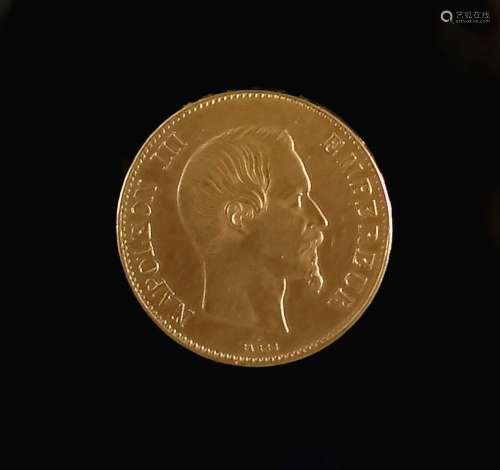 Pièce de 100 francs or Napoléon III. 1858. 32,32 grammes, 18...