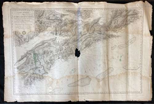 Carte de marine du XVIIIe siècle, Carte réduite de l'Arcadie...