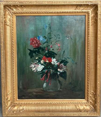 Albert Charles WALLET 1852-1918 (?) - Le bouquet de fleurs, ...