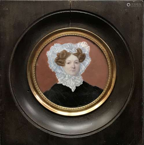 Ecole française des années 1830 Portrait de Mme Maria HOVY n...