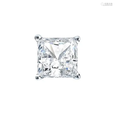 30 Carat Solitaire Princess Cut Diamond Stud 14k Gold