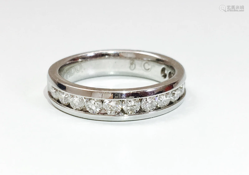 Classic Ladies 14K Gold & Diamond Engagement Band.