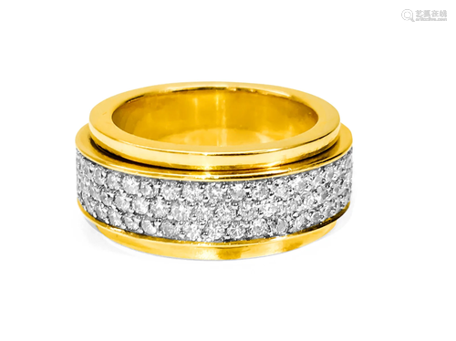 18k Yellow Gold, 4.50 Carat VVS Diamond Ring