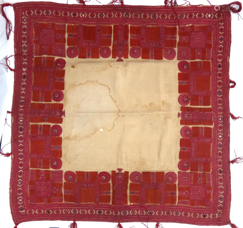 A heavy 19th Moroccan silk embroidery, p