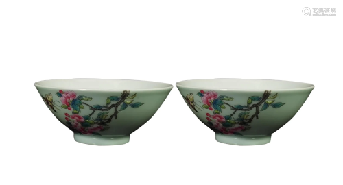 FAMILLE-ROSE 'FLORAL' CUP