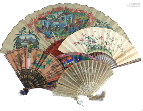 A selection of Chinese fans, 19th centur