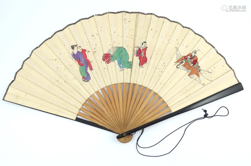 A Japanese fan, the monture a combinatio