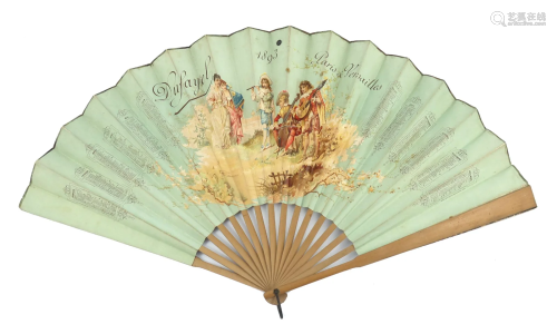 A large paper advertising fan for 1893,